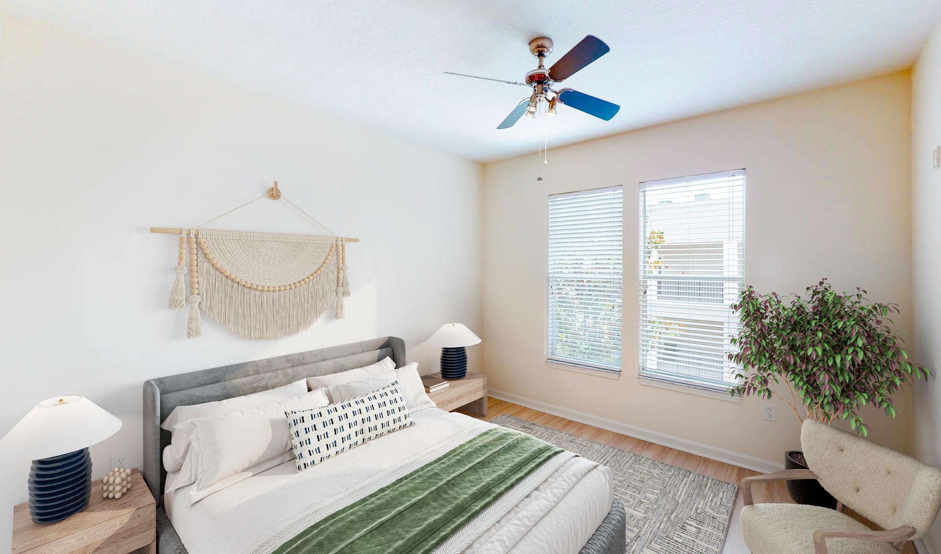 Vintage Lofts staged bedroom