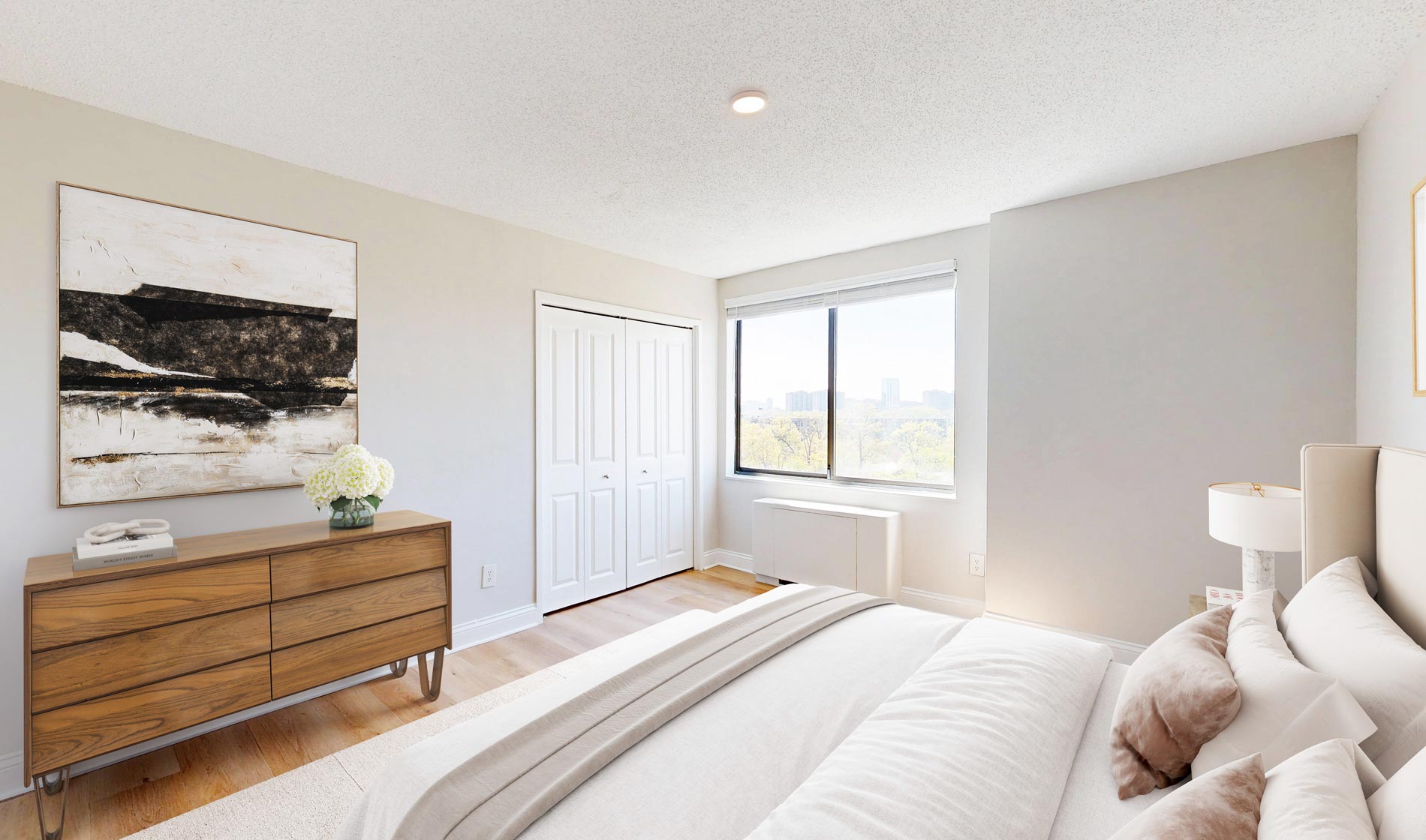 The Whitmore staged bedroom
