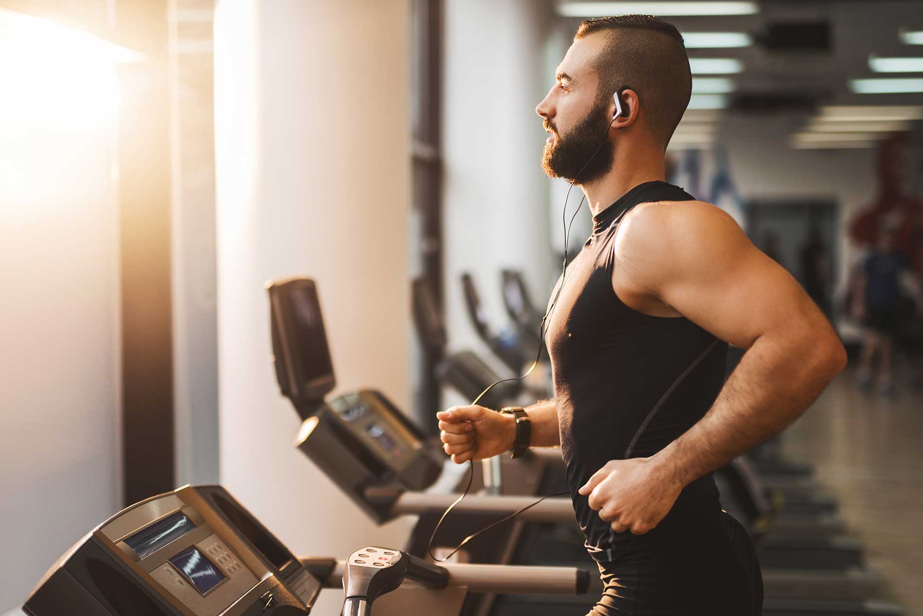 Man on treadmill