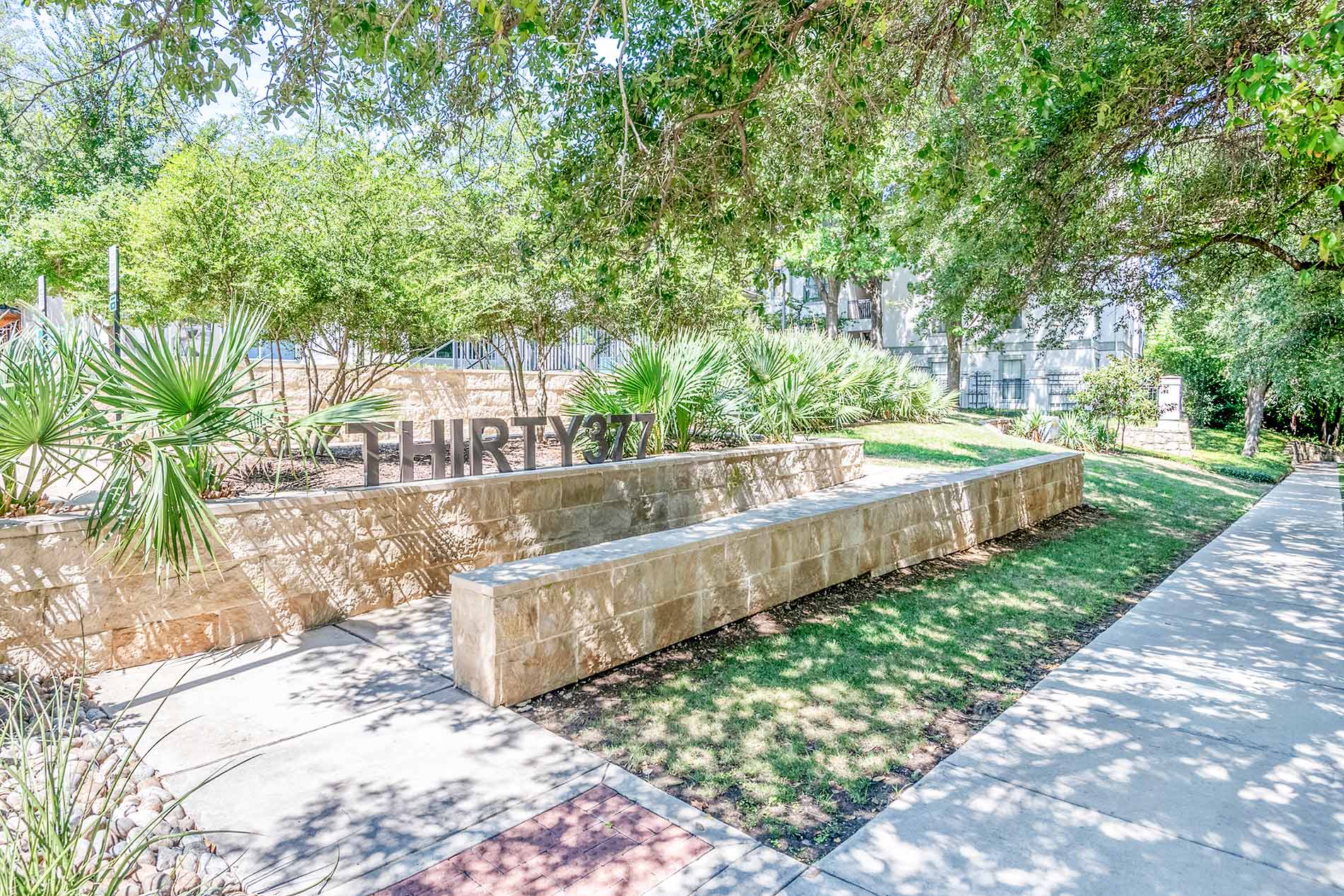 Thirty 377 monument sign
