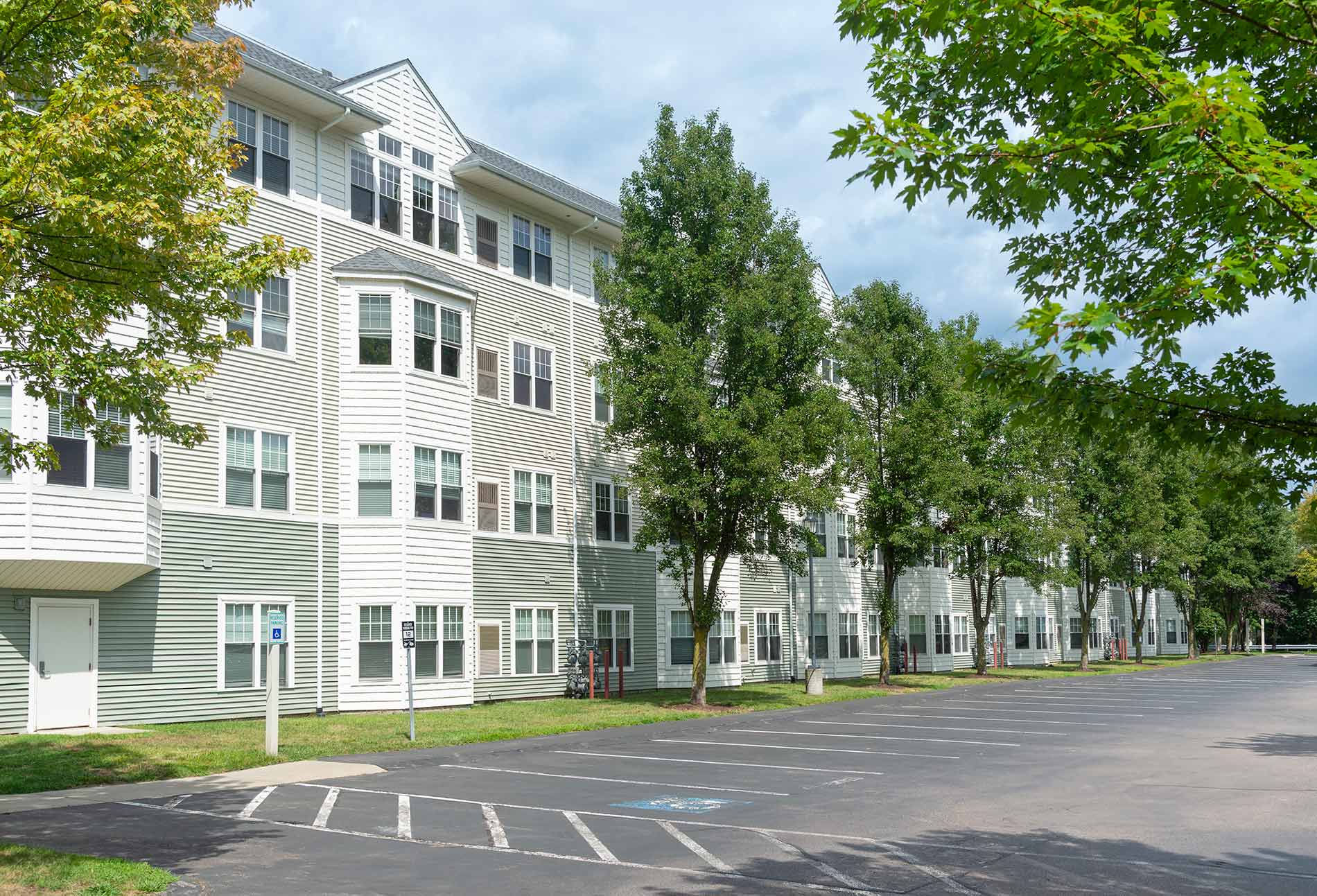 building exterior of Union Place apartments located in the Franklin neighborhood of Boston