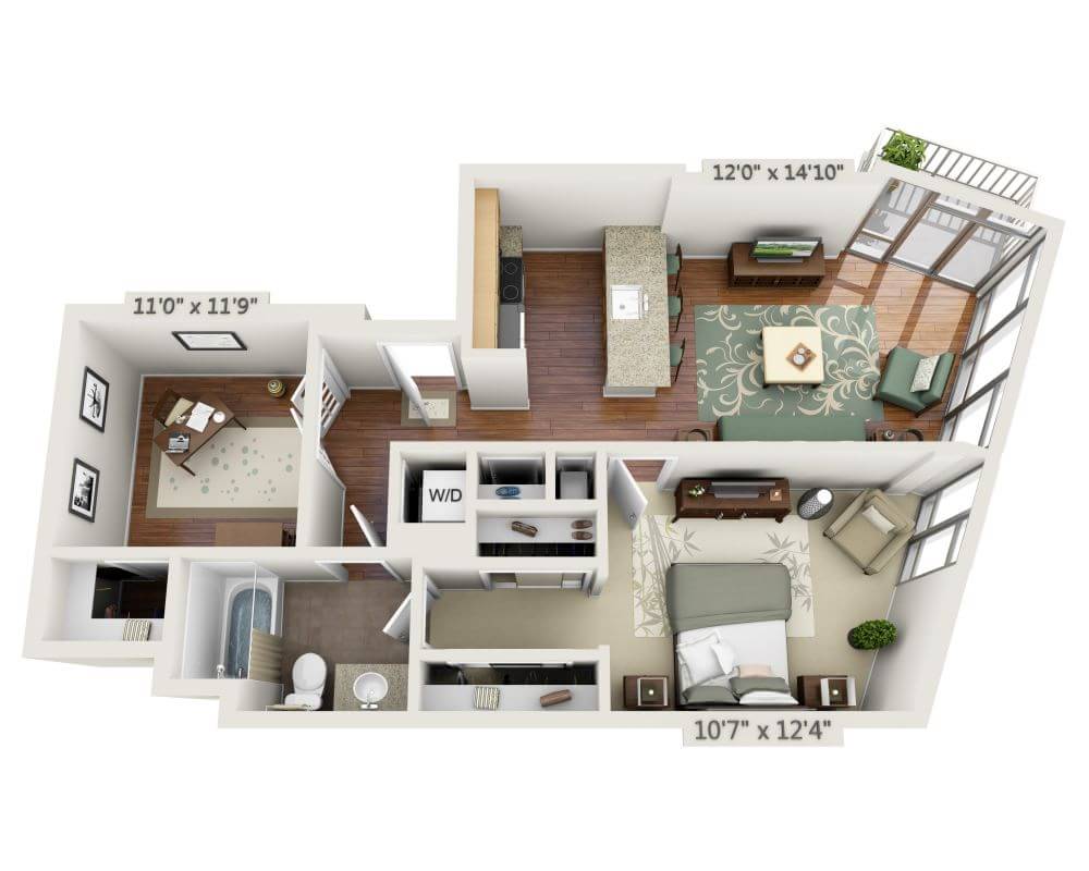 One Bedroom Den A1BD