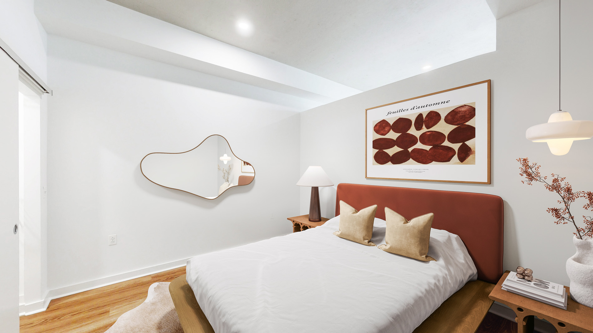 View 14 staged unit bedroom 