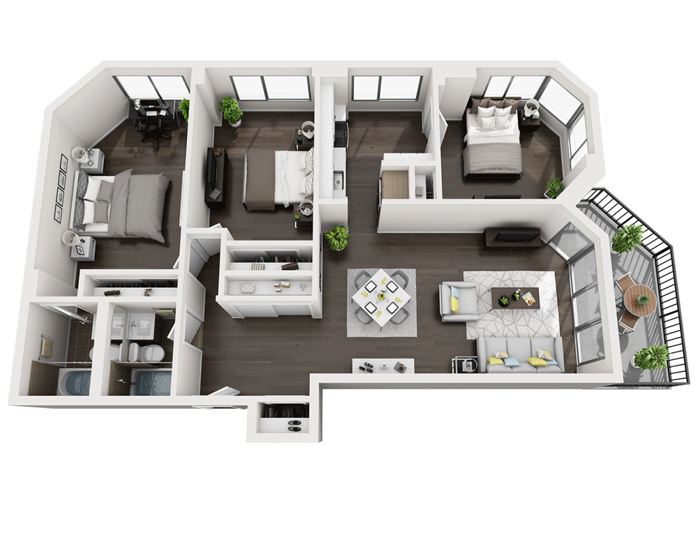 Three Bedroom C2A-W