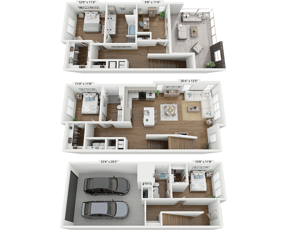 Three Bedroom C3D