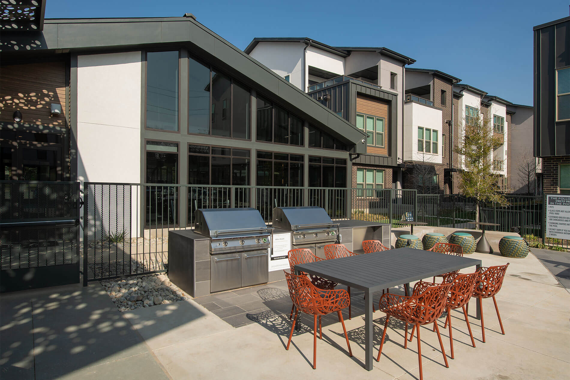 Villas at Fiori community grilling area