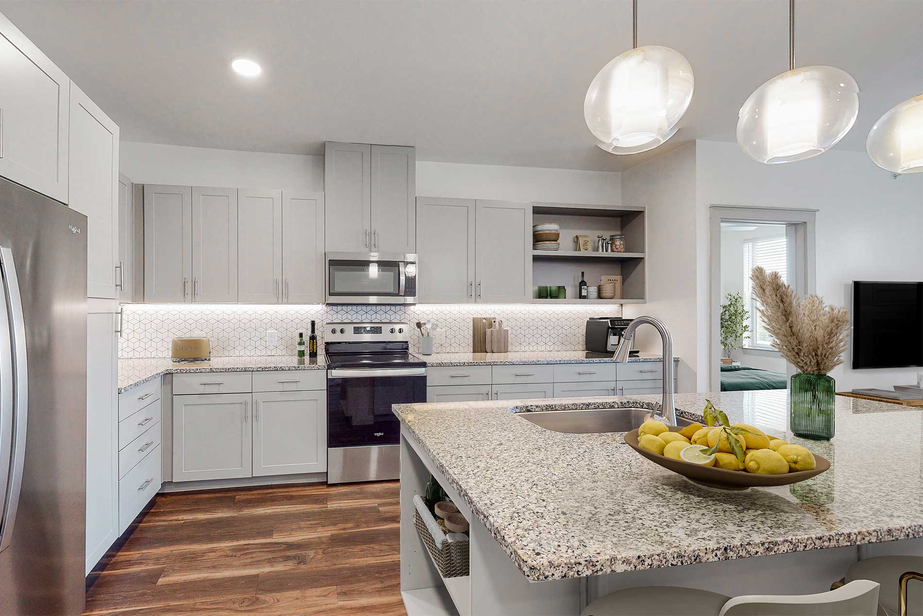 Vitruvian West apartment kitchen