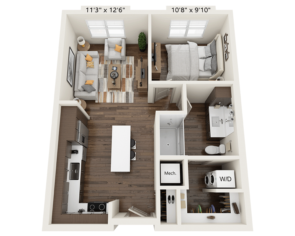 One Bedroom A1I-III