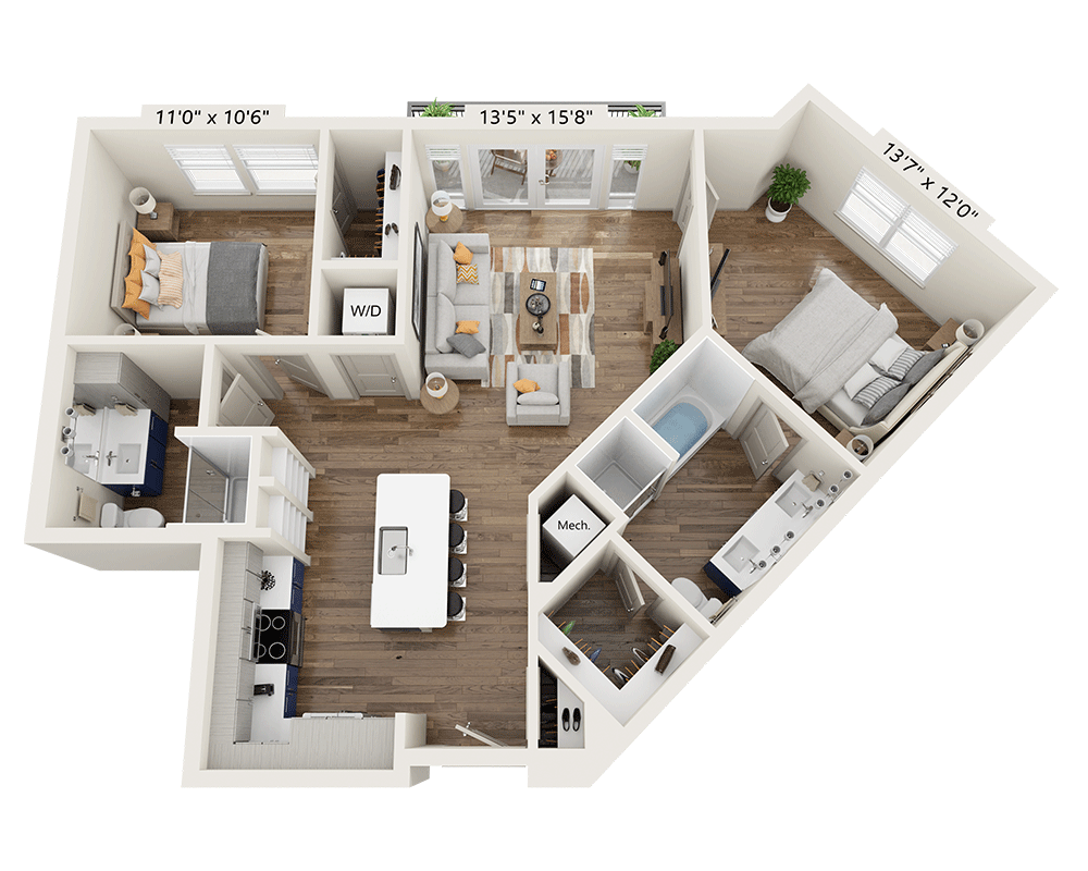 Two Bedroom B2A-III