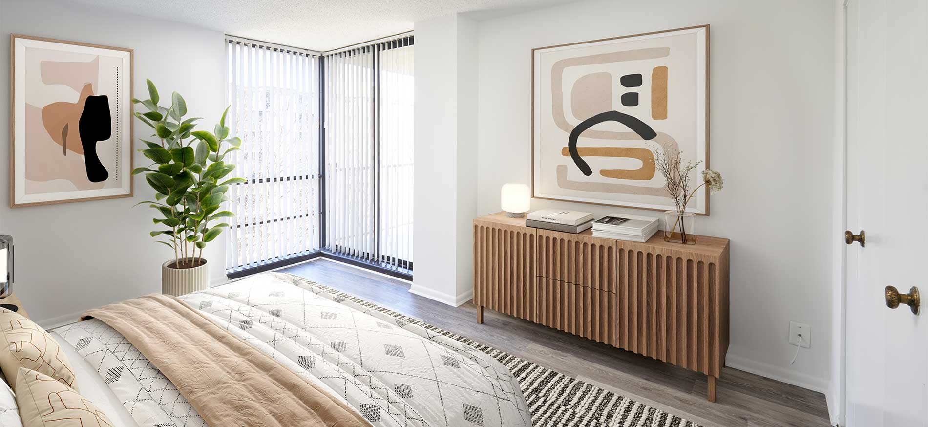Waterside Towers apartment bedroom