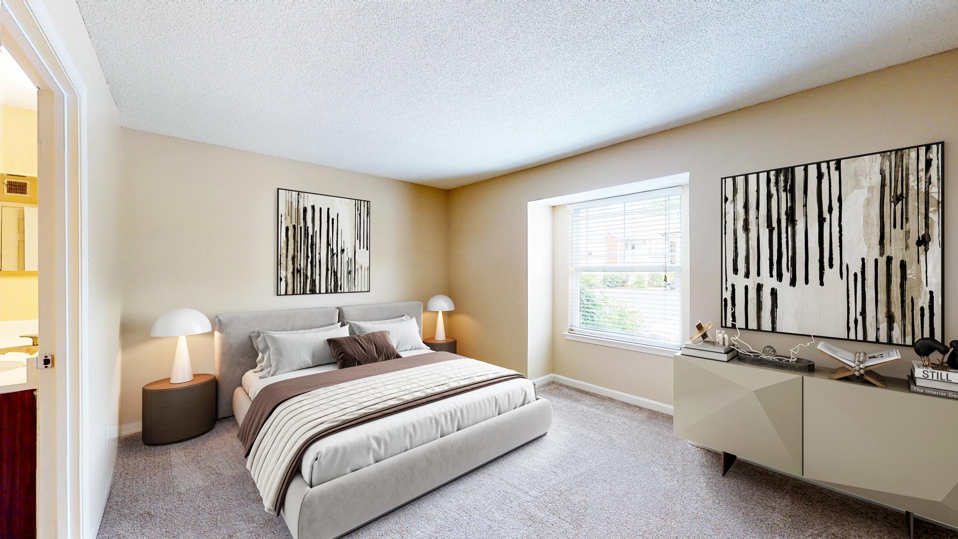 Wellington Place staged bedroom