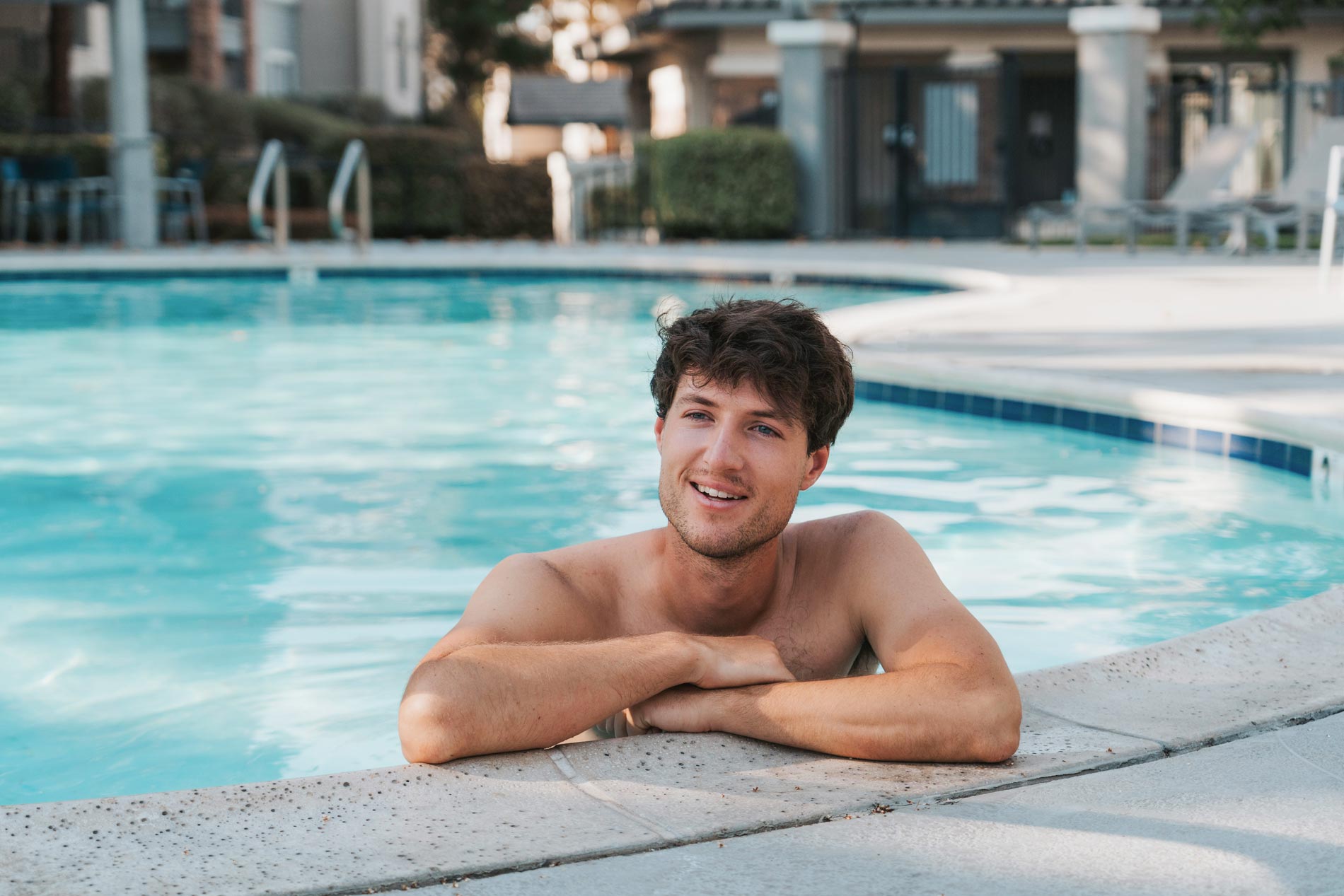 Windermere man in the pool